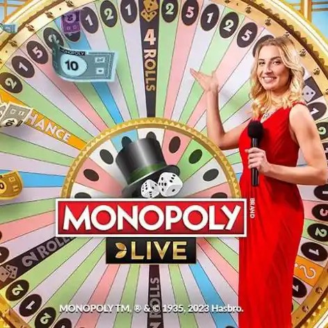 Monopoly Live casino game by Evolution – featured logo at Volt Casino